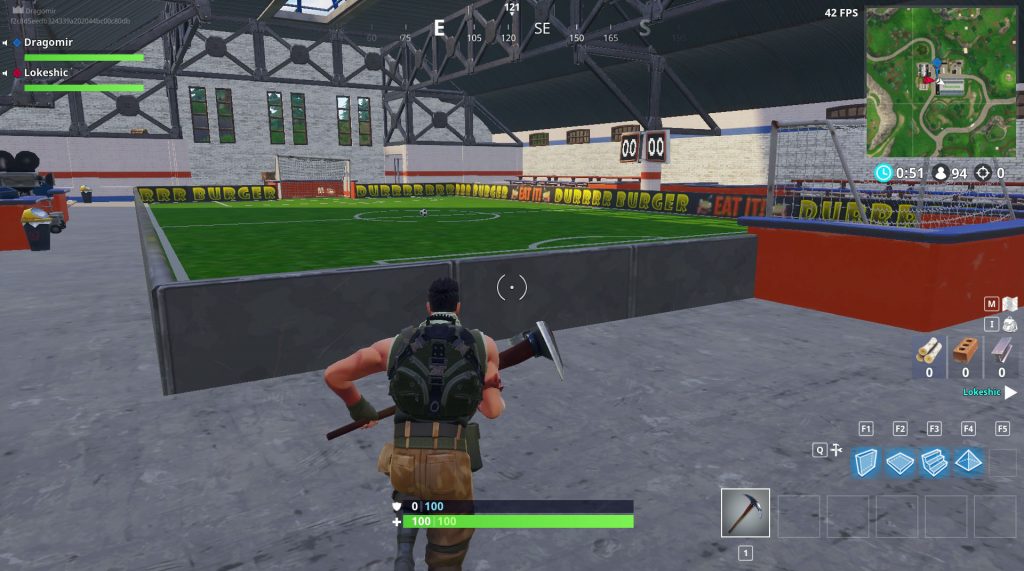 Fortnite indoor soccer pitch location