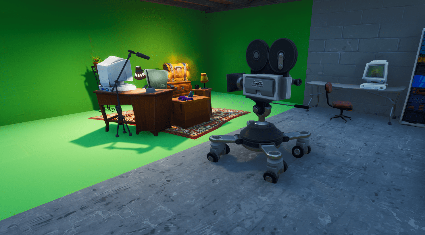 Fortnite Blockbuster Challenge - Basement Film Camera Location