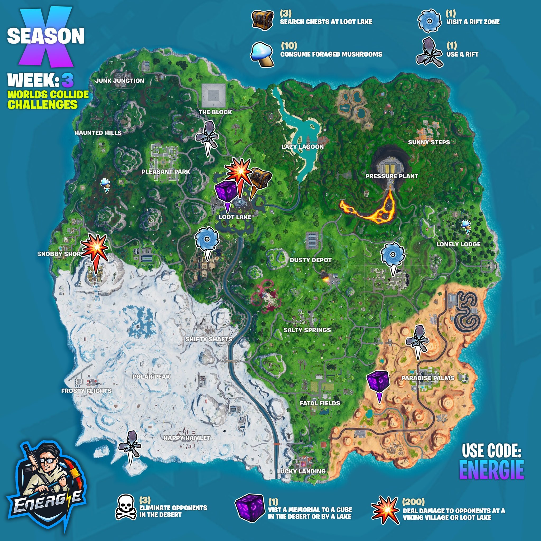 Fortnite Season X Map Map Of The Usa With State Names 