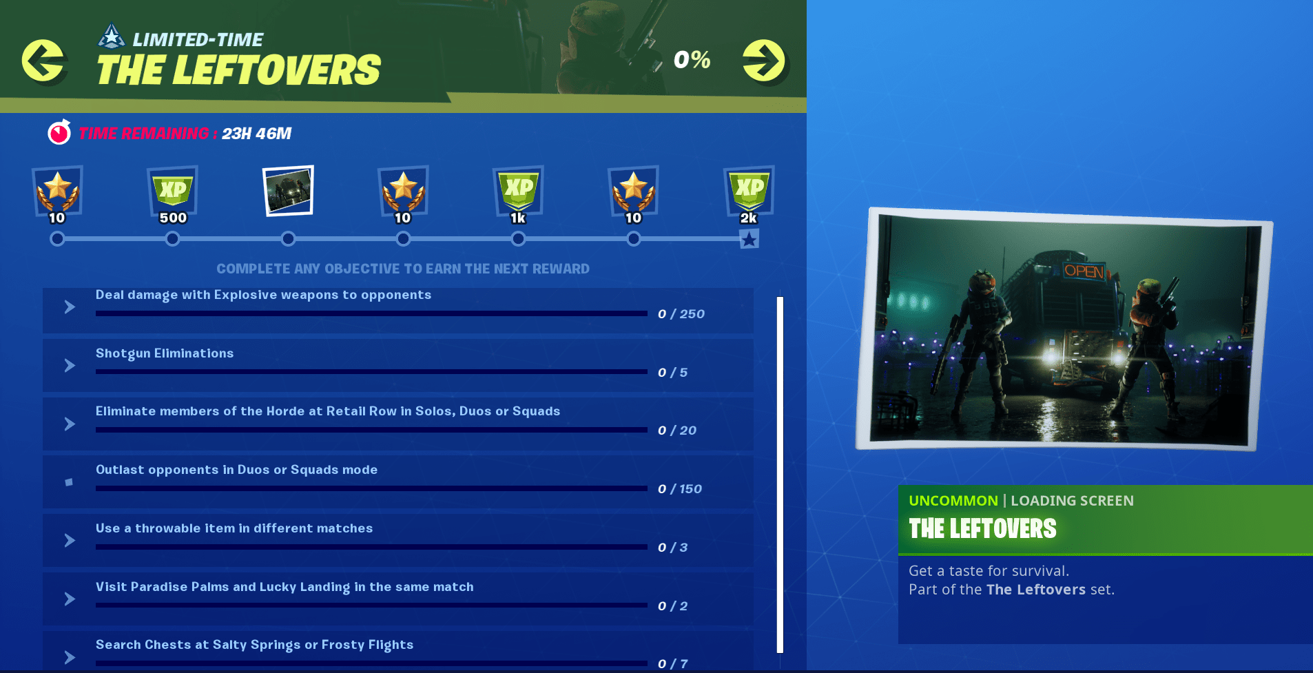 Fortnite The Leftovers Limited Time Mission All Objectives