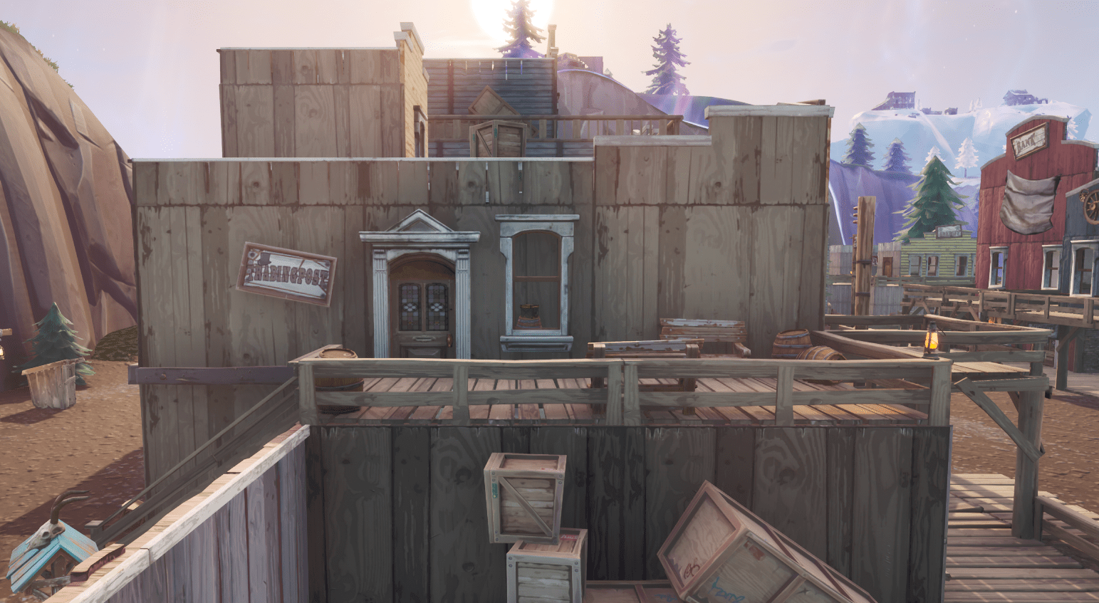 Fortnite v10.00 Content Update Map Changes - Tilted Town Trading Post