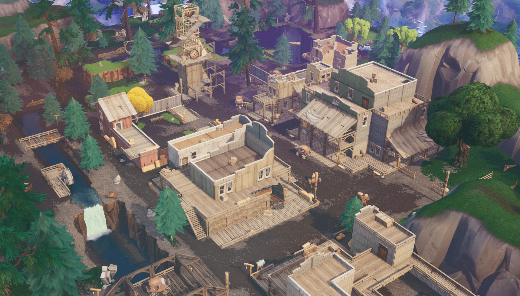 All Fortnite V10.00 Content Update Map Changes – Tilted Town Wild West ...