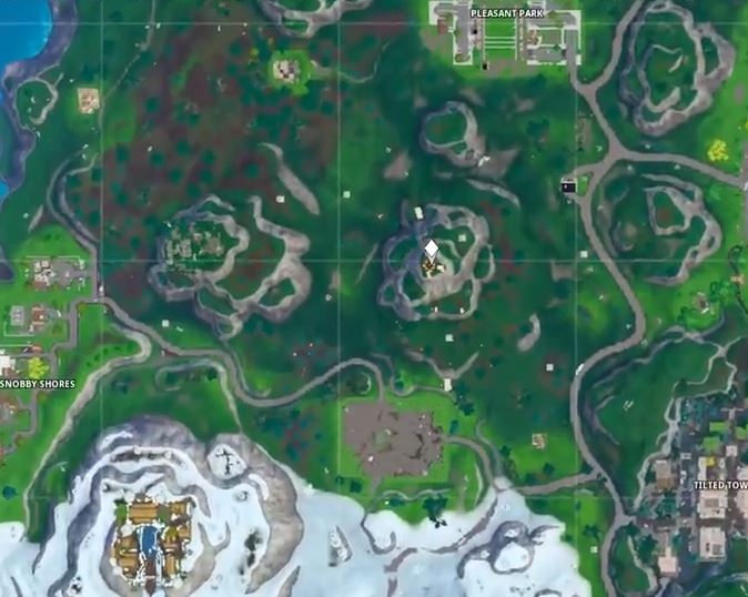 Fortnite Hill Top With A Circle Of Trees Map Location
