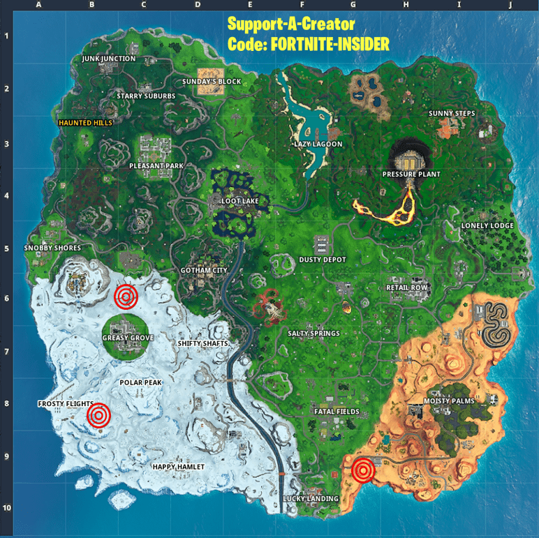 Fortnite Bullseye Locations - Where and How to Land on ... - 772 x 771 png 348kB