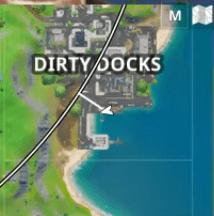 Fortnite Dirty Docks Week 4 Letter 'T' Map Location