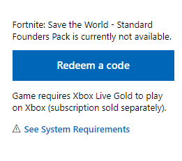 Fortnite Save the World No Longer Available to purchase