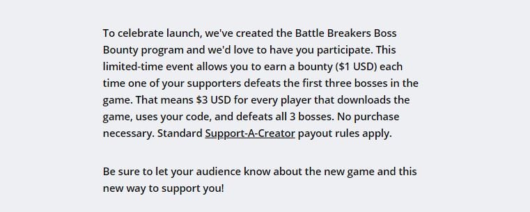 Battle Breakers Bounty Program