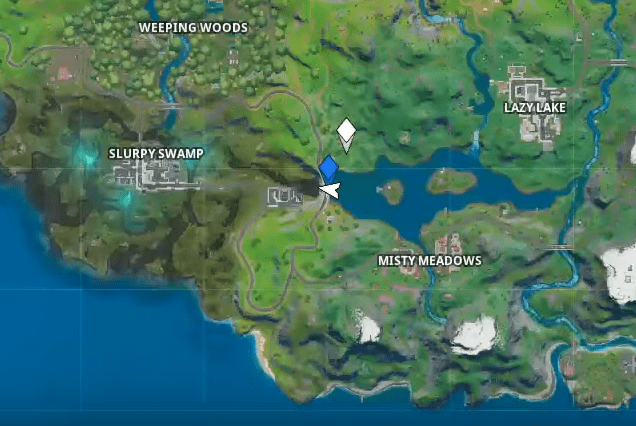 Fortnite Chapter 2 Season 1 Dive! Hidden Letter 'E' Map Location