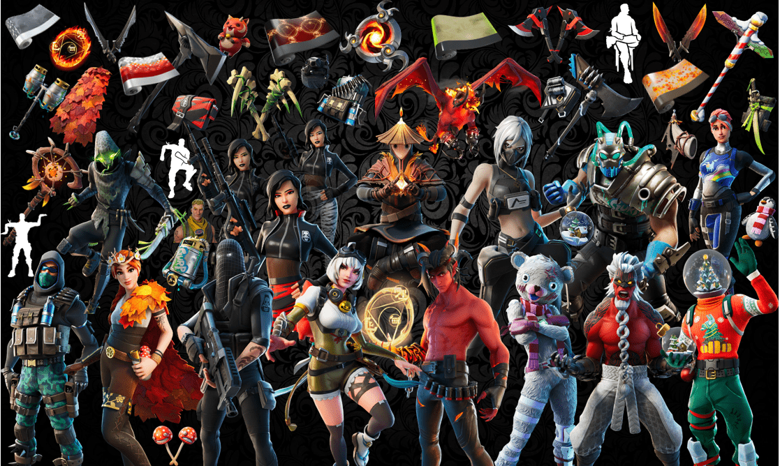 All Skins Fortnite Chapter 2 Names Rarities Of All Leaked Fortnite Cosmetics Found In V11 20 New Skins Back Blings Pickaxes Emotes Dances Wraps Fortnite Insider