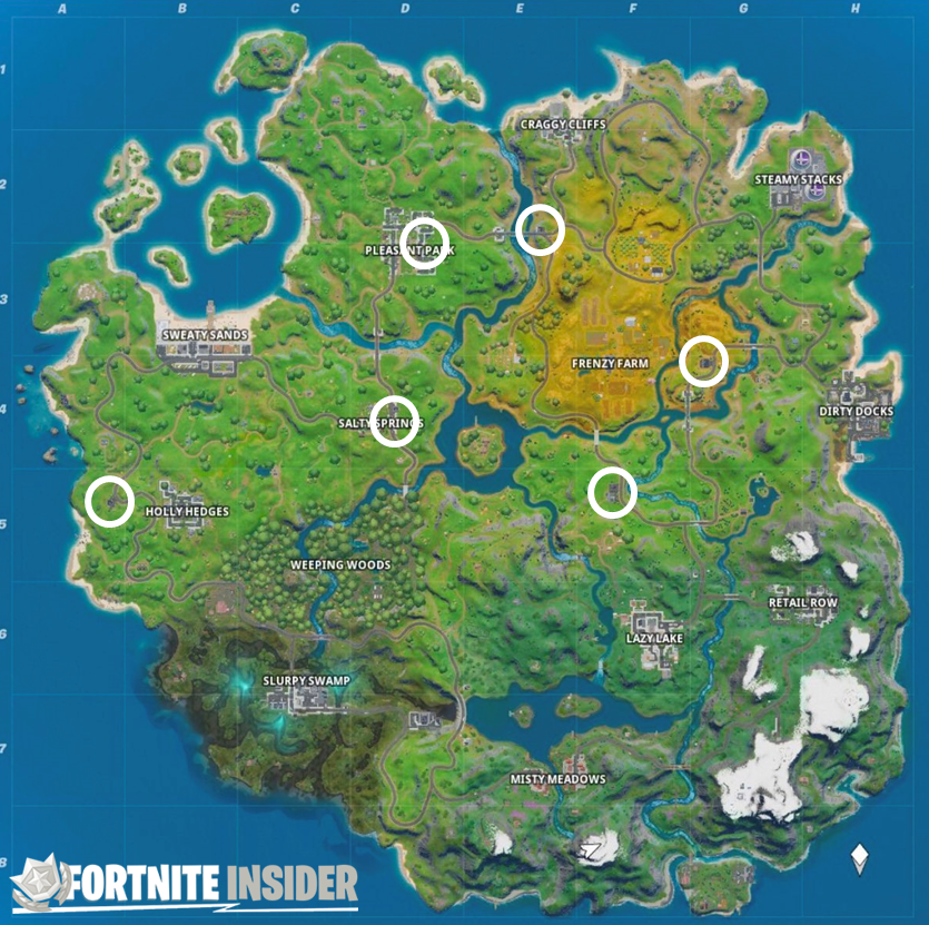 Fortnite Gas Stations Pump Map Locations