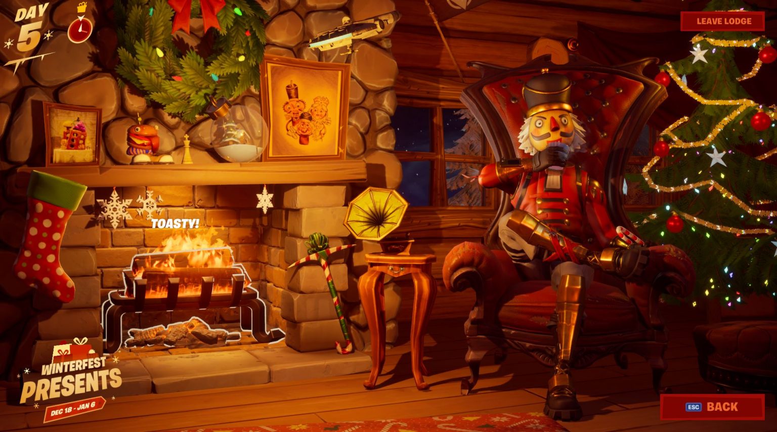 Fortnite Winterfest Lodge Christmas Location How and where to warm