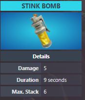 Fortnite Stink Bomb Stats