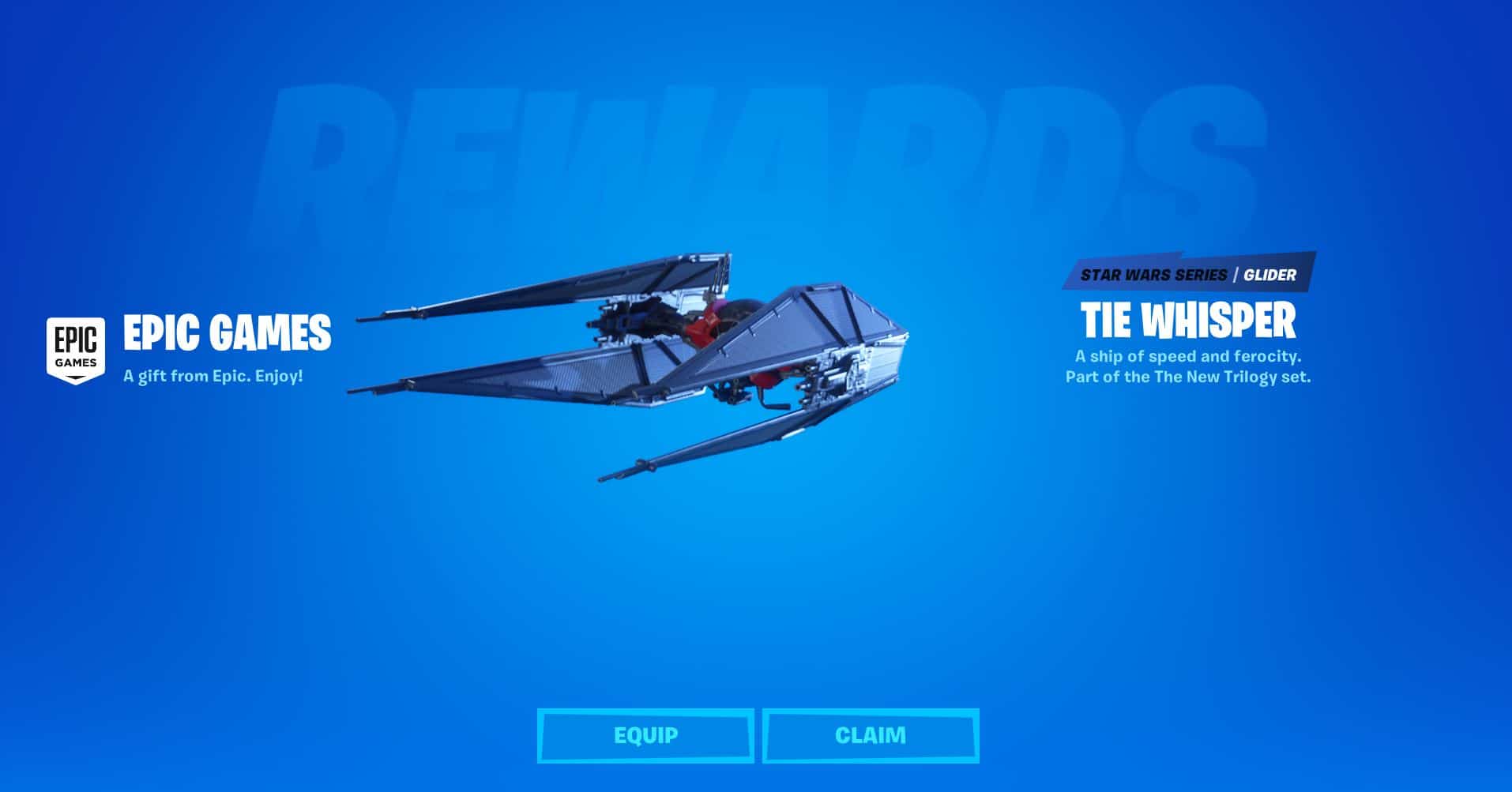 Star Wars Event Fortnite Glider Fortnite X Star Wars Event How To Get The Free Tie Whisper Glider Fortnite Insider