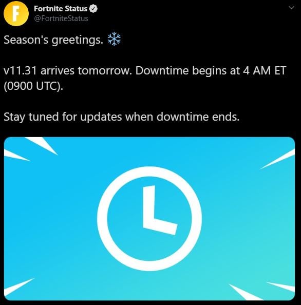 Fortnite Update v11.31