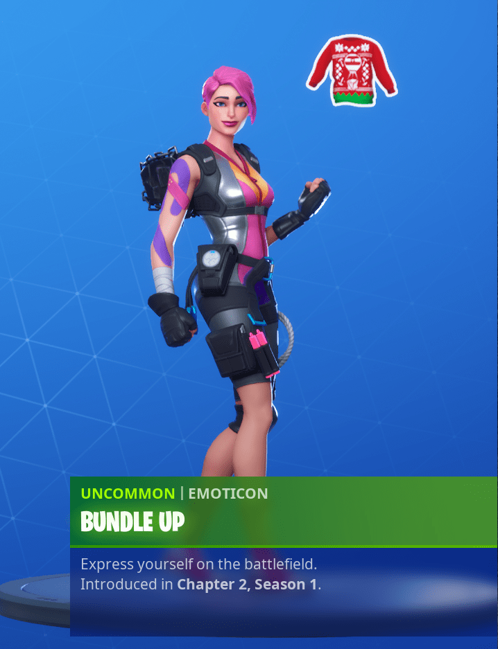 Fortnite Winterfest Day 6 Reward - Bundle Up Emoticon