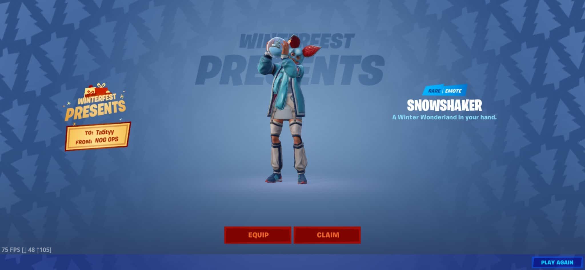 Snow shaker Emote