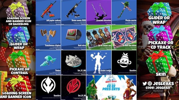 Fortnite Presents All Winterfest Christmas Presents Cheat Sheet Fortnite Insider