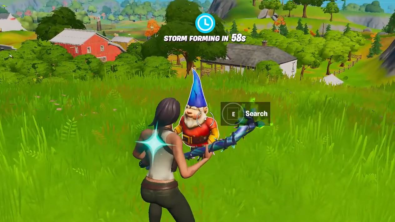 Fortnite Search The Hidden Gnome In Between A Race Track Fortnite Search Hidden Gnome Found Between Race Track A Cabbage Patch And A Farm Sign