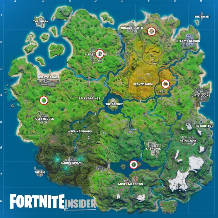 All Shadow Safe House Fortnite Map Locations