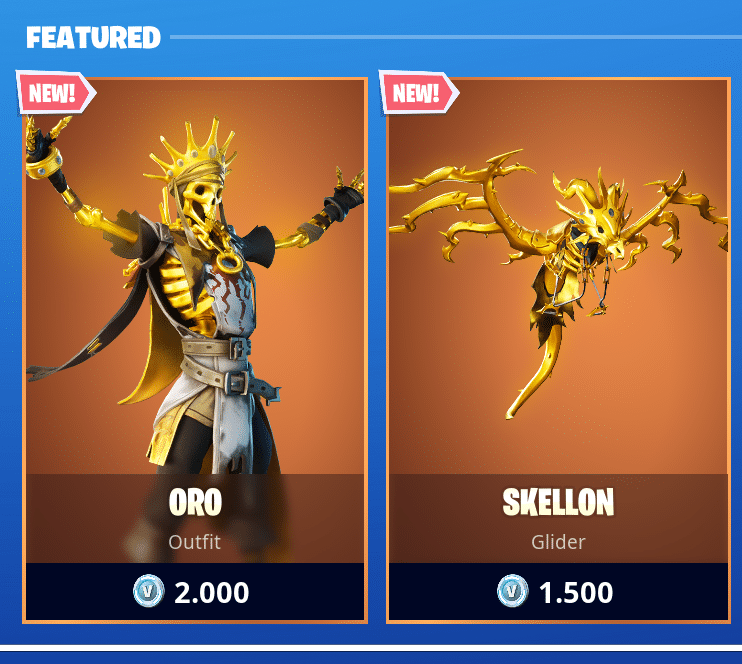 Fortnite Oro Skin Available In The Fortnite Item Shop - Fortnite Insider