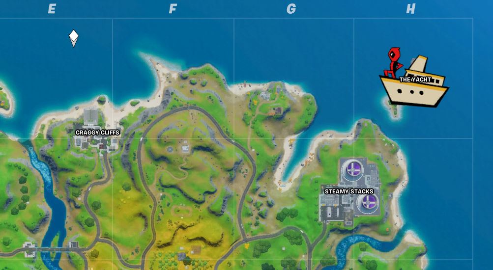 yacht map fortnite