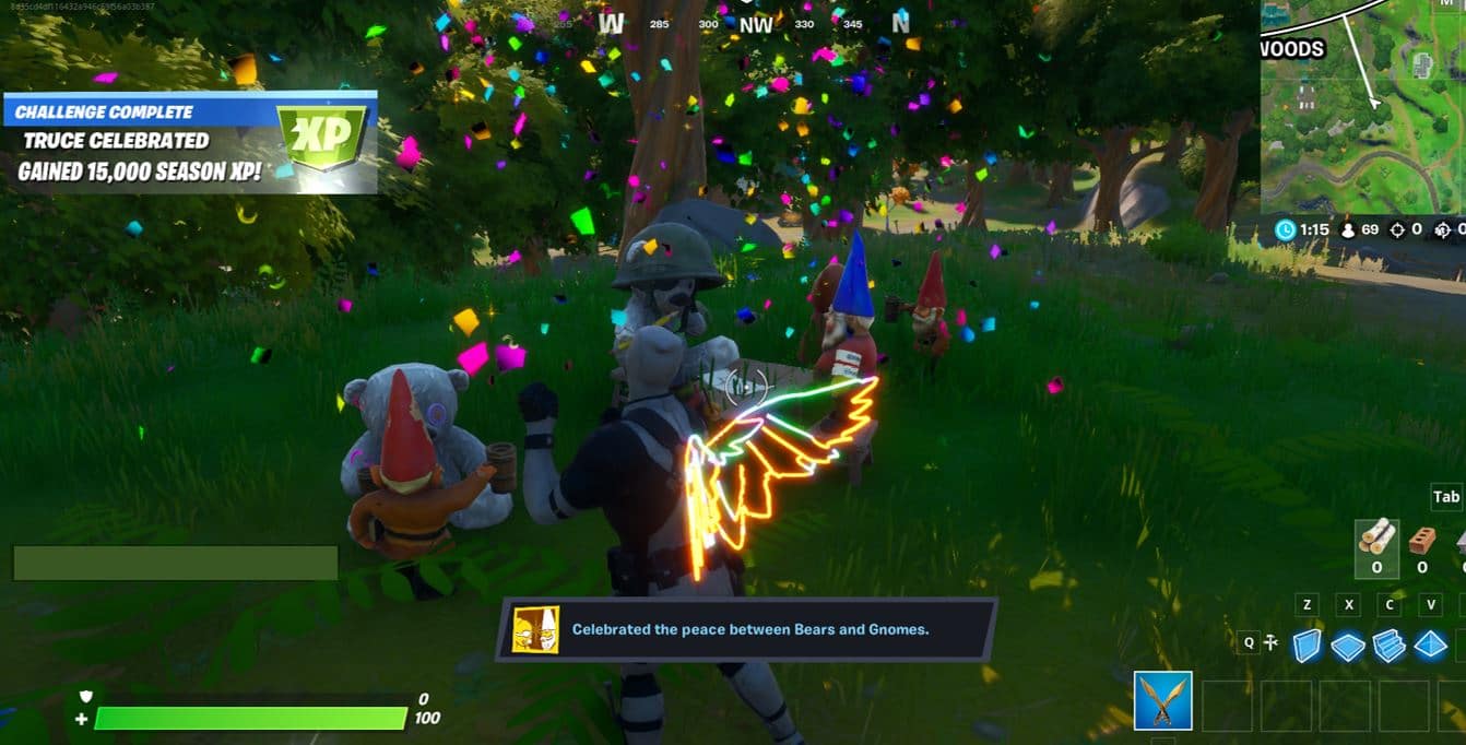 Fortnite Secret Gnomes Bears Mission Free Xp For Gnome More War Quest Fortnite Insider