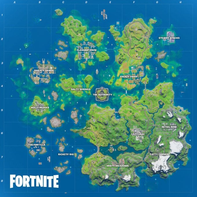 Fortnite Chapter 2 Season 3 New Map Named POIs