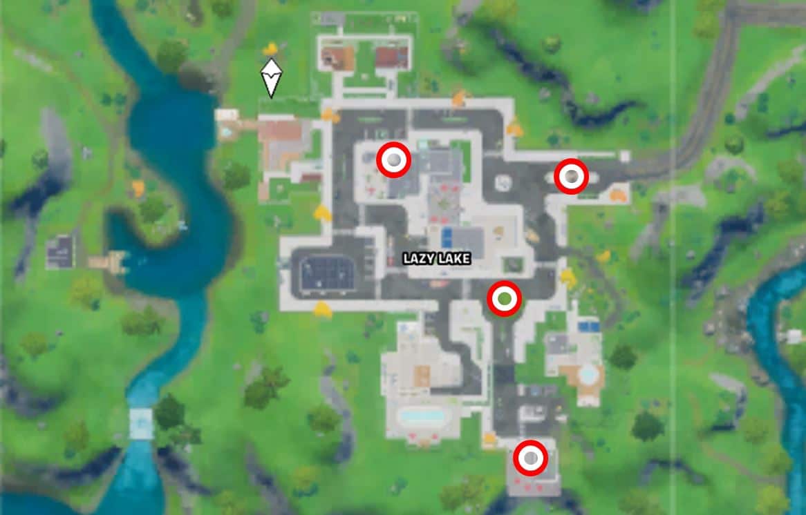 All Floating Ring Lazy Lake Fortnite Map Locations