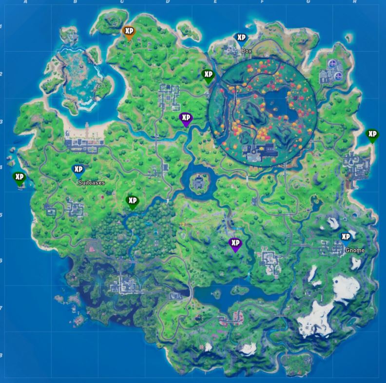 All Fortnite Week 5 XP Coins Map Locations