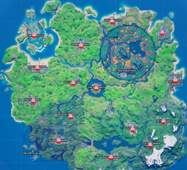 Fortnite Birthday Cake Locations Map