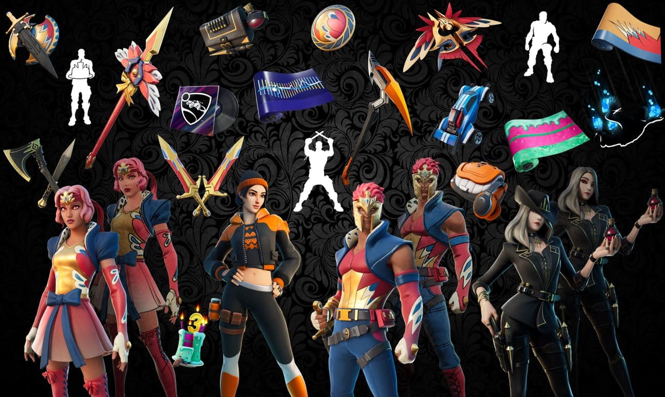 Names and Rarities of All Leaked Fortnite Cosmetics Found in v14.20 Files – Skins, Back Blings, Gliders, Pickaxes, Emotes & Wraps