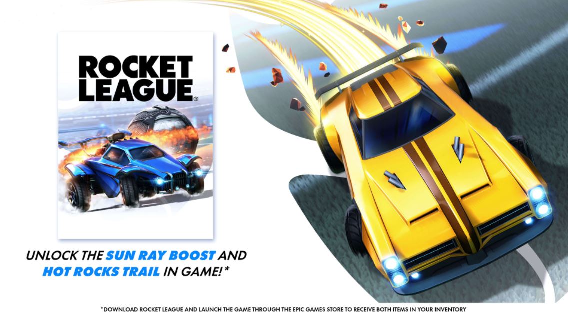 Rocket League Gratuit Sun Ray Boost Hot Rocks Trail