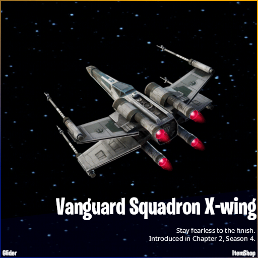 Vanguard Squadron X-wing Fortnite Star Wars Glider