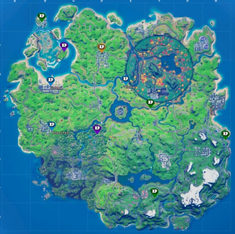 All Fortnite Week 7 XP Coins Map Locations