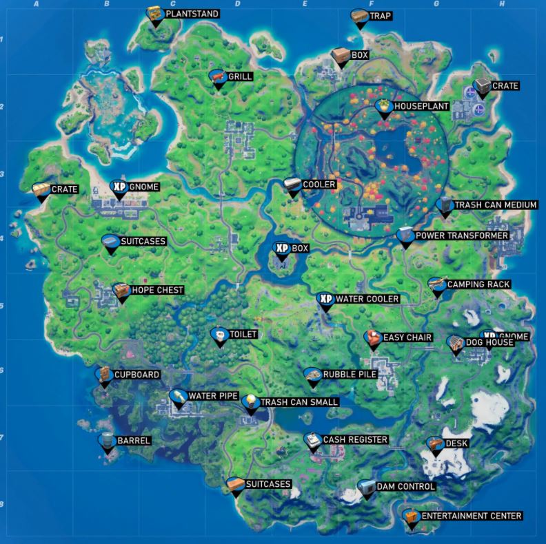 Fortnite XP Coins: All Fortnite Chapter 2 Season 4 XP Coins Locations ...