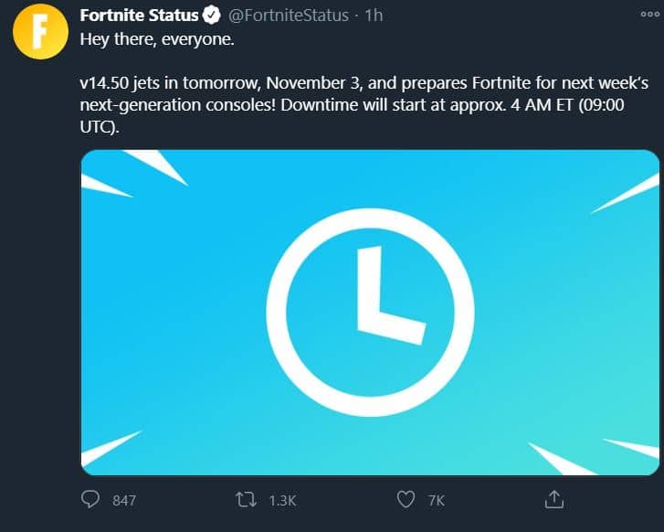 Fortnite Update v14.50