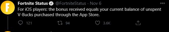 iOS Free Fortnite V-Bucks