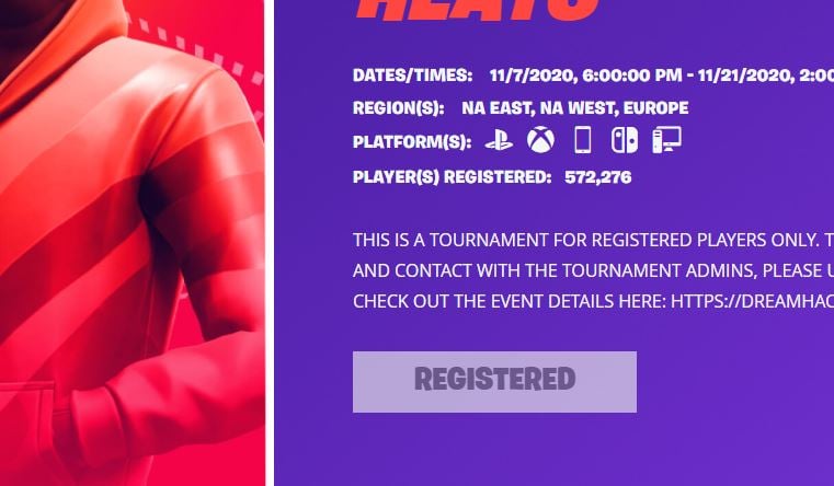 register dreamhack Fortnite