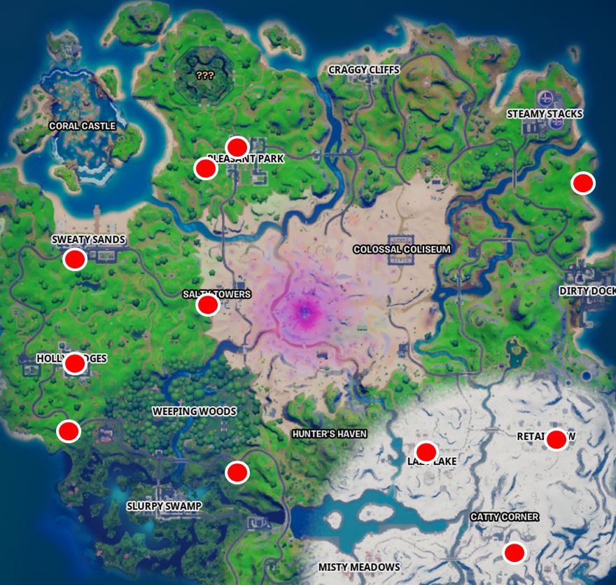 All Nutcracker Statues Fortnite Locations Map
