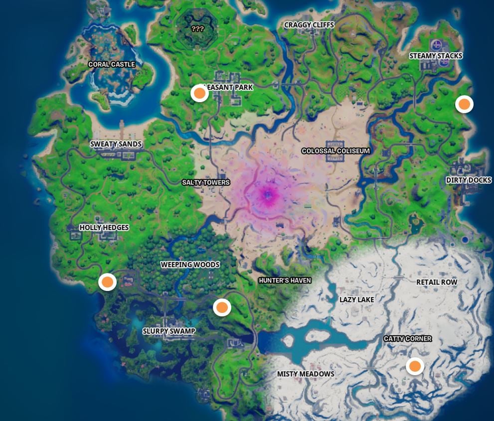 snowmando outposts fortnite locations