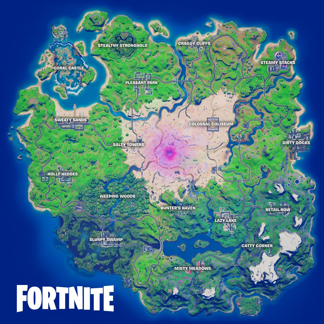 Fortnite Chapter 2, Season 5 Map Leaked - Tilted Towers ...