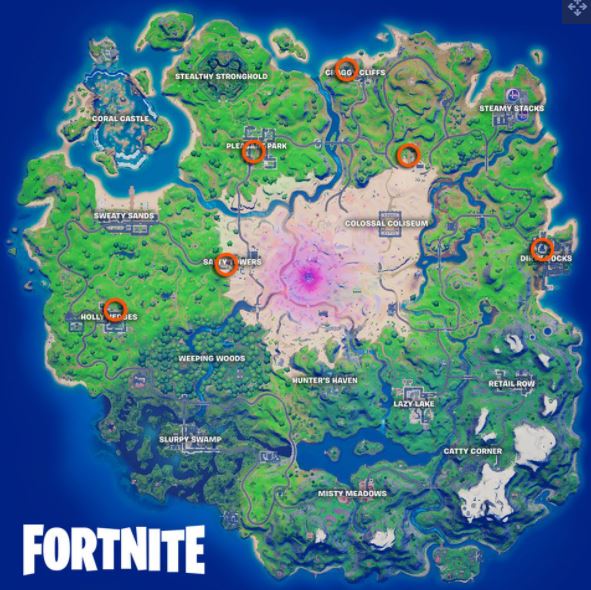 Holiday Trees Fortnite All Locations