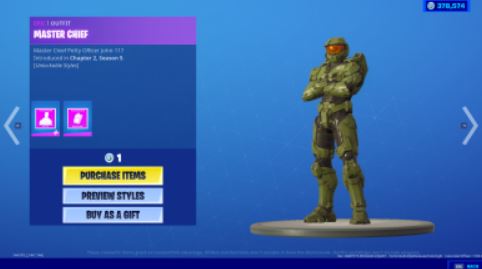 Master Chief Fortnite skin