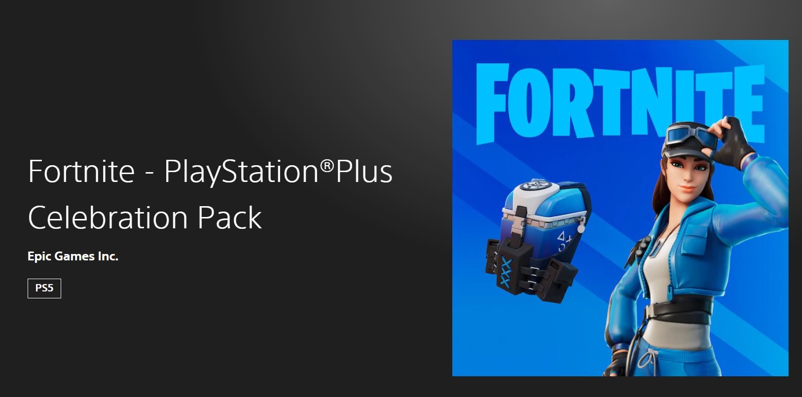 Free Fortnite Cloud Striker Skin PS Plus Celebration Pack PS4