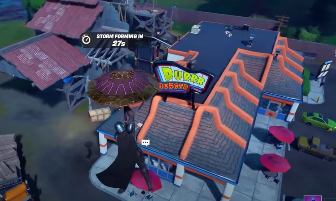 Durr Burger Fortnite Location Land At Durr Burger Restaurant Or Durr Burger Food Truck