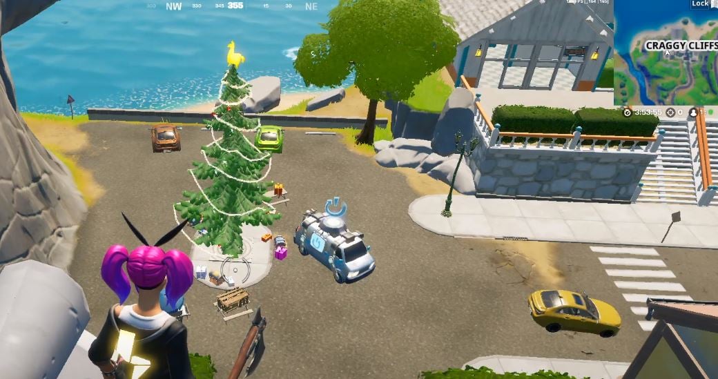 dance at christmas trees fortnite