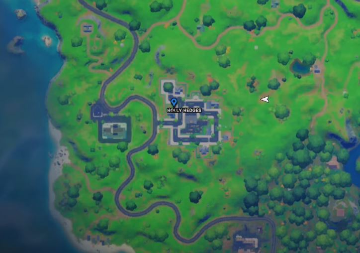 telephone poles near Holly Hedges Fortnite Map Locations