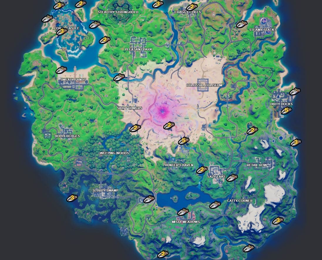 Fortnite Motor Boats Map Location