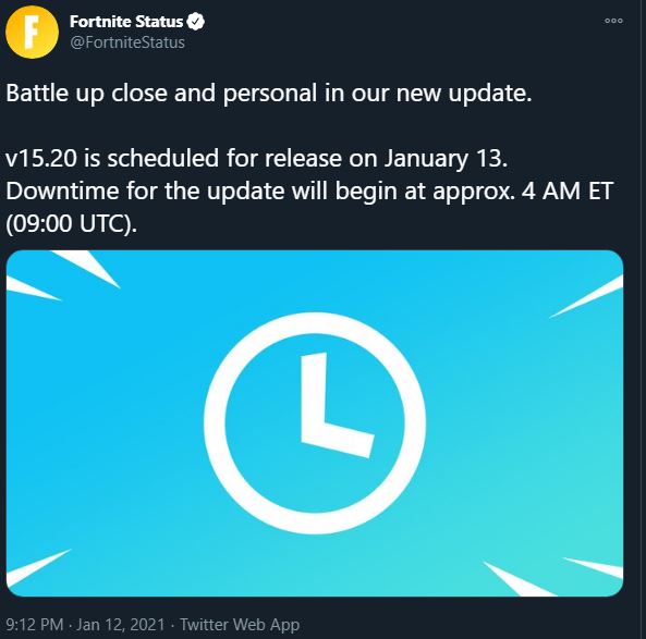 Fortnite Update Today v15.20