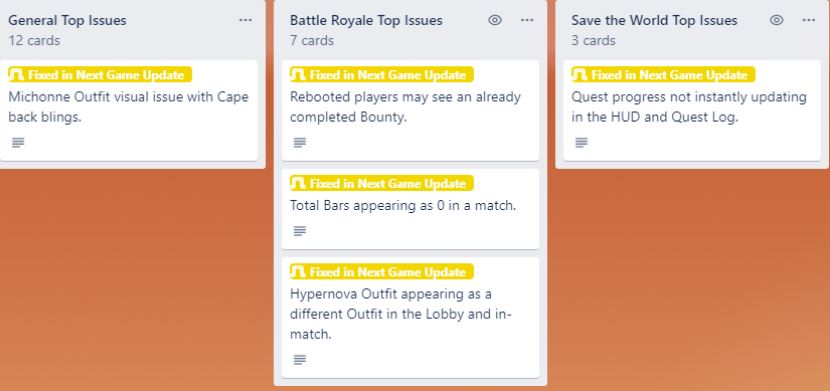 Fortnite v15.20 update bug fixes